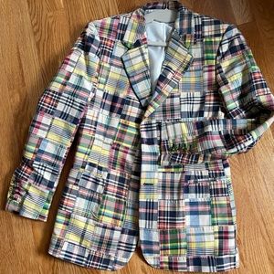 Plaid Patchwork Sport Coat